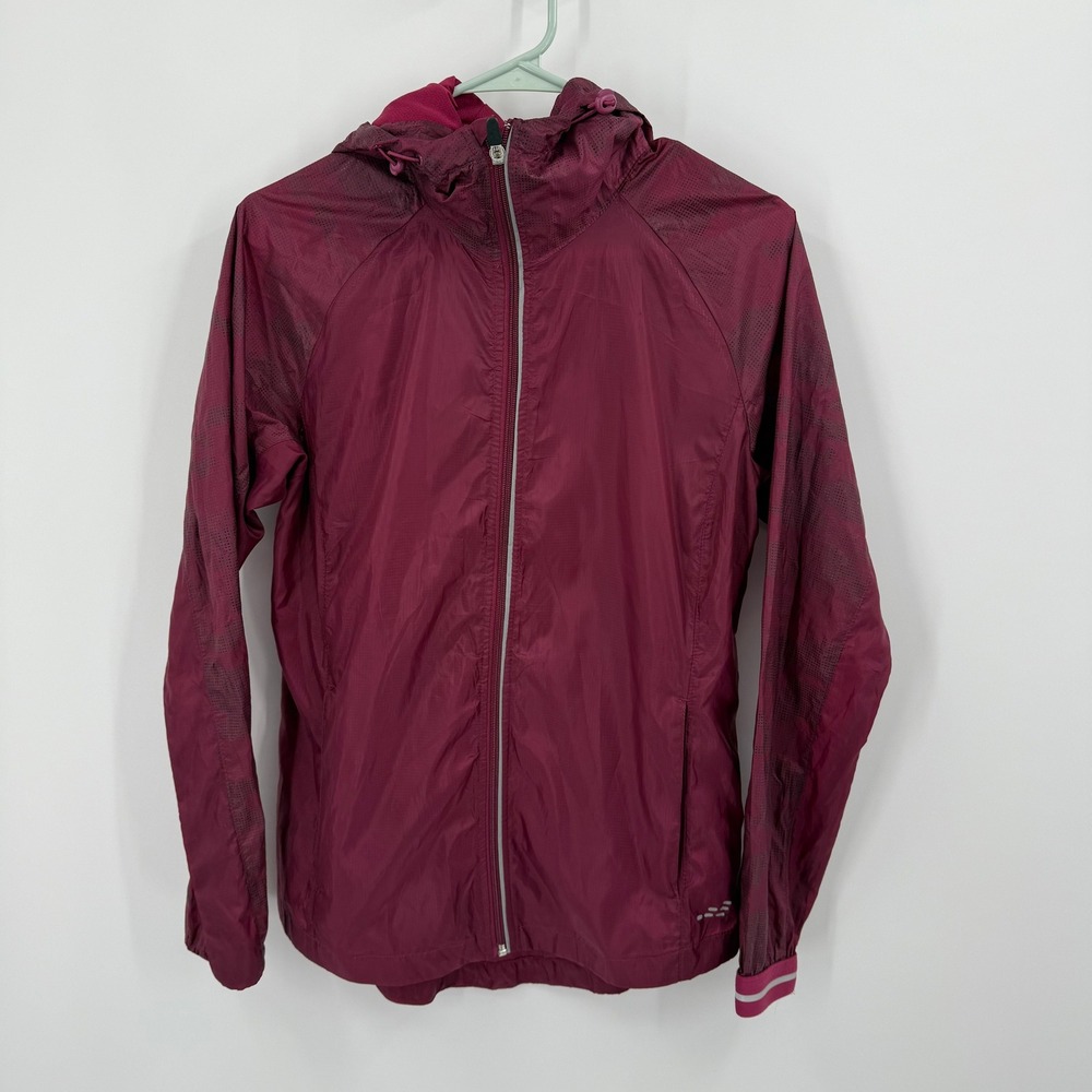 BCG Women's Burgundy Maroon Lightweight Hooded Athletic Jacket Size M